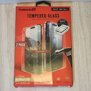 Avalanche Tempered Glass HD screen protectors iPhone 14 Pro & 14, 13 Pro & 13